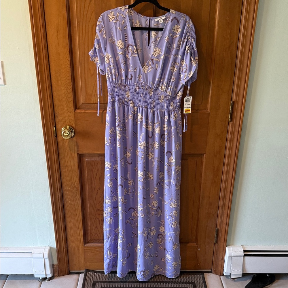 Bar III Purple Floral Maxi Dress